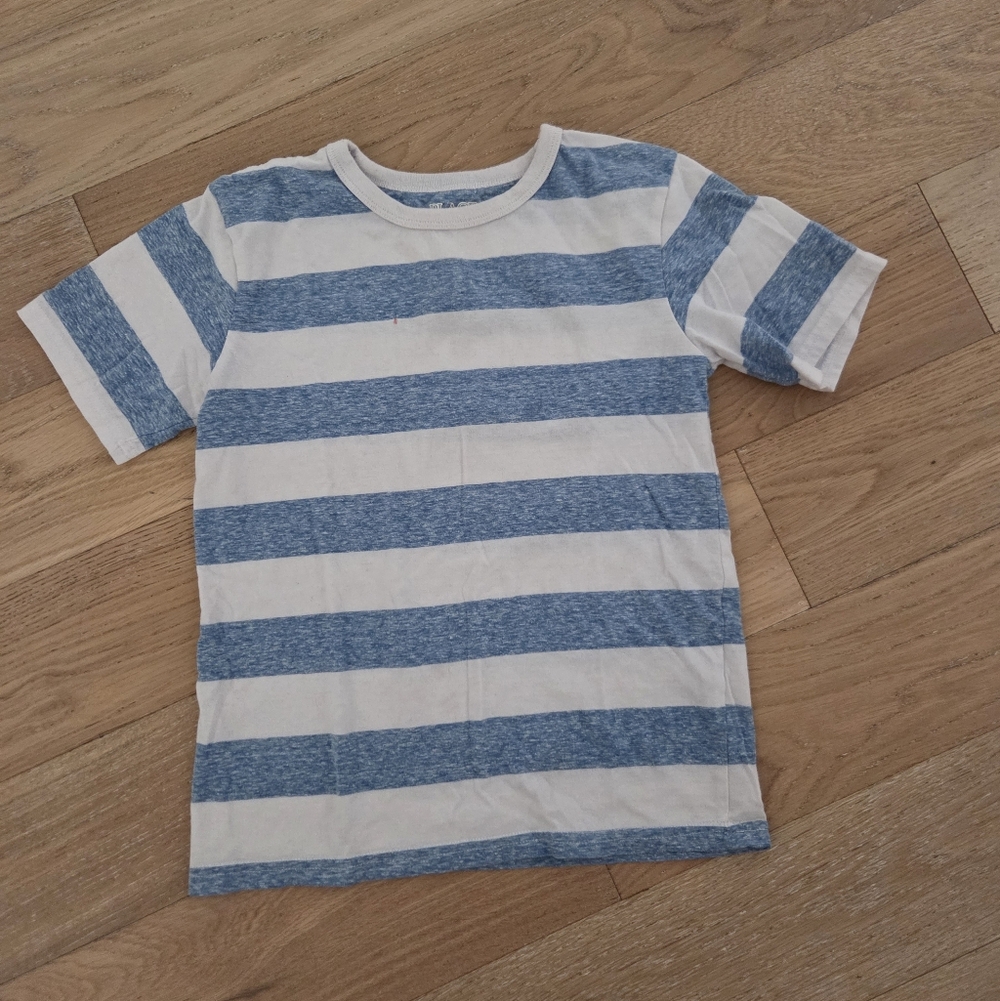 THE CHILDREN'S PLACE | Short Sleeve Blue & White Stripe Tee